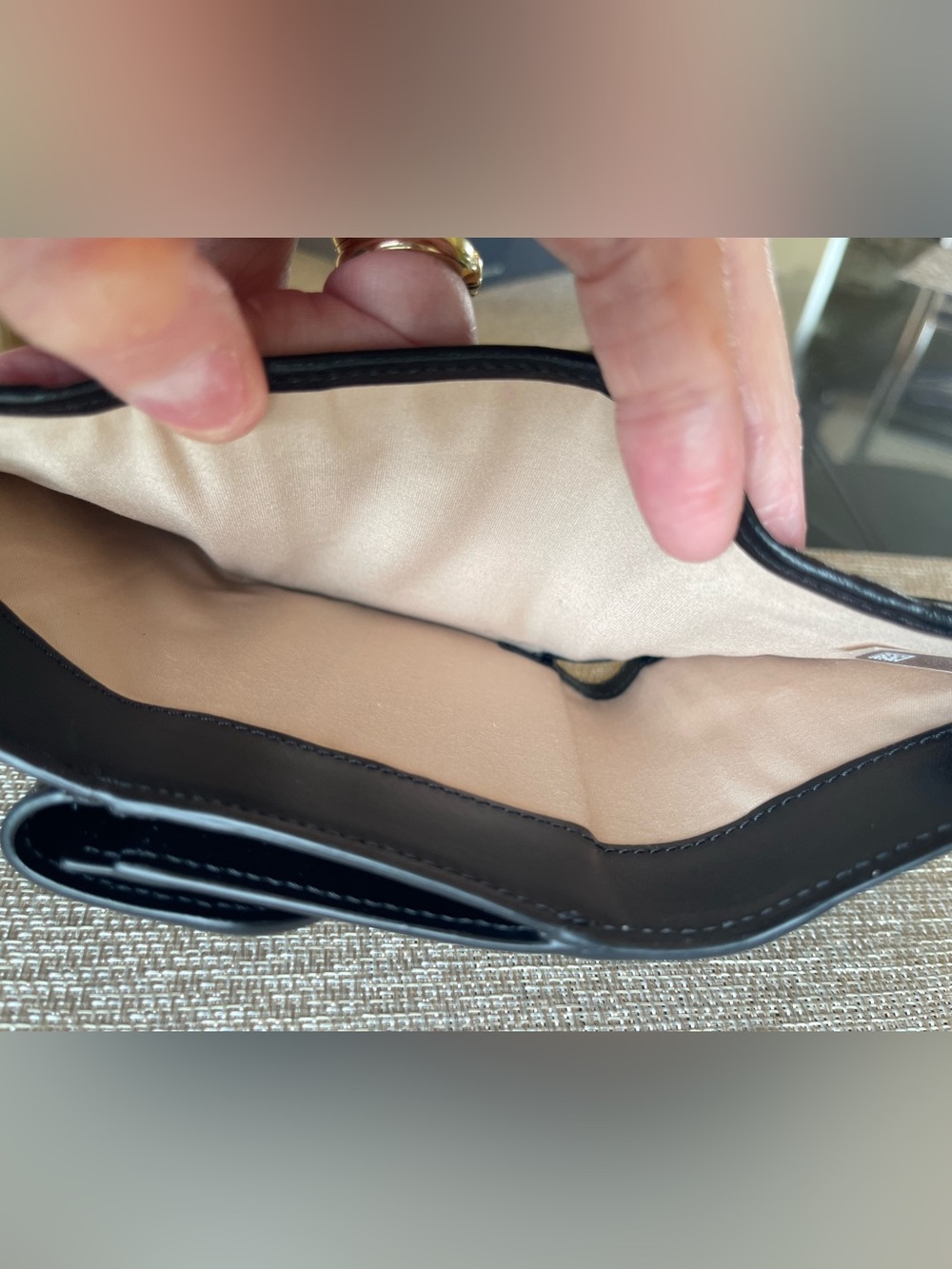LIKE NEW CHLOE C COMPACT TRIFOLD CALFSKIN LEATHER WALLET BLACK w GOLD HDW - Picture 15 of 17